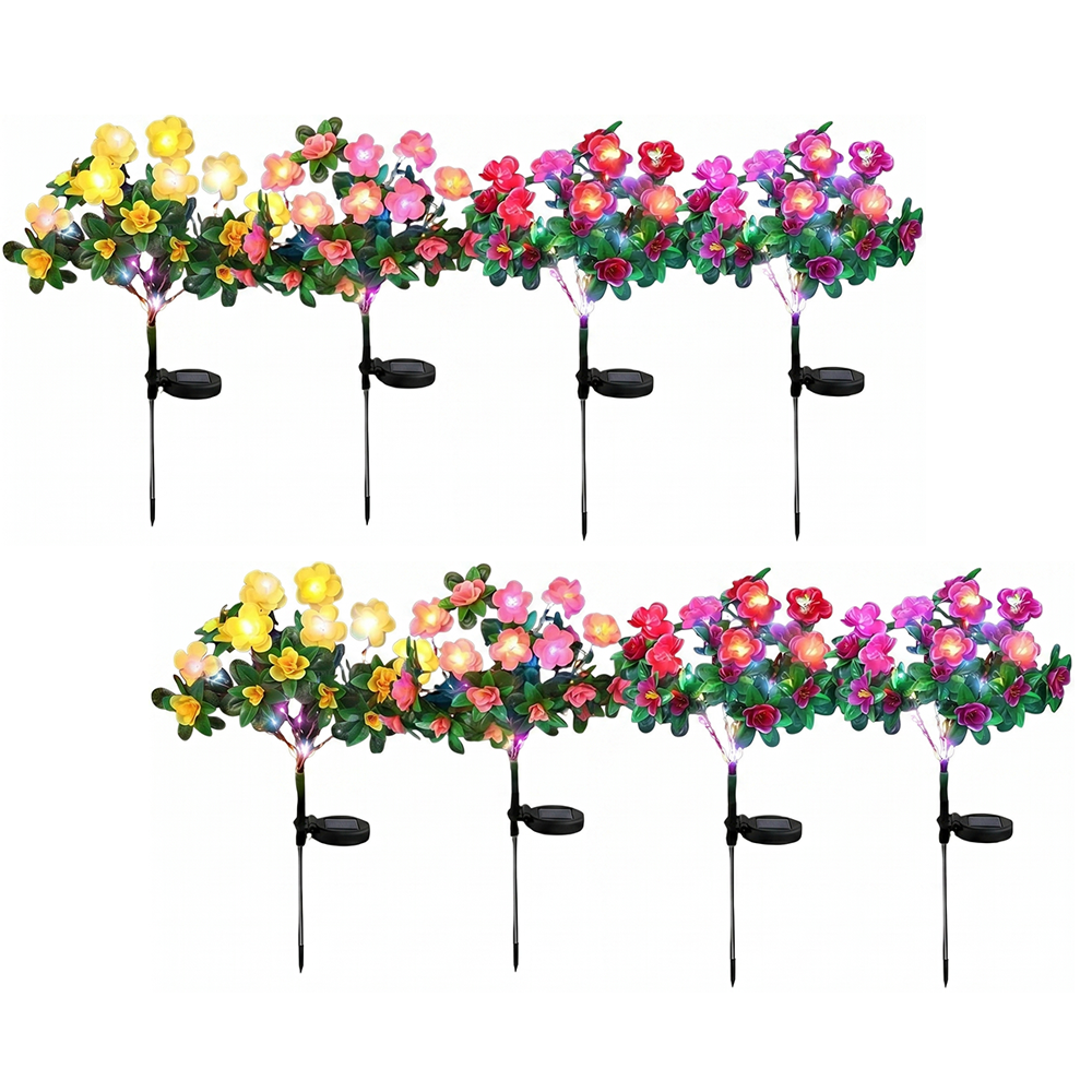 Avaleric® Solar Azalea Flower Lights🌺IP65 Waterproof🪦for Grave Garden Decor Memorial Cemetery Lights