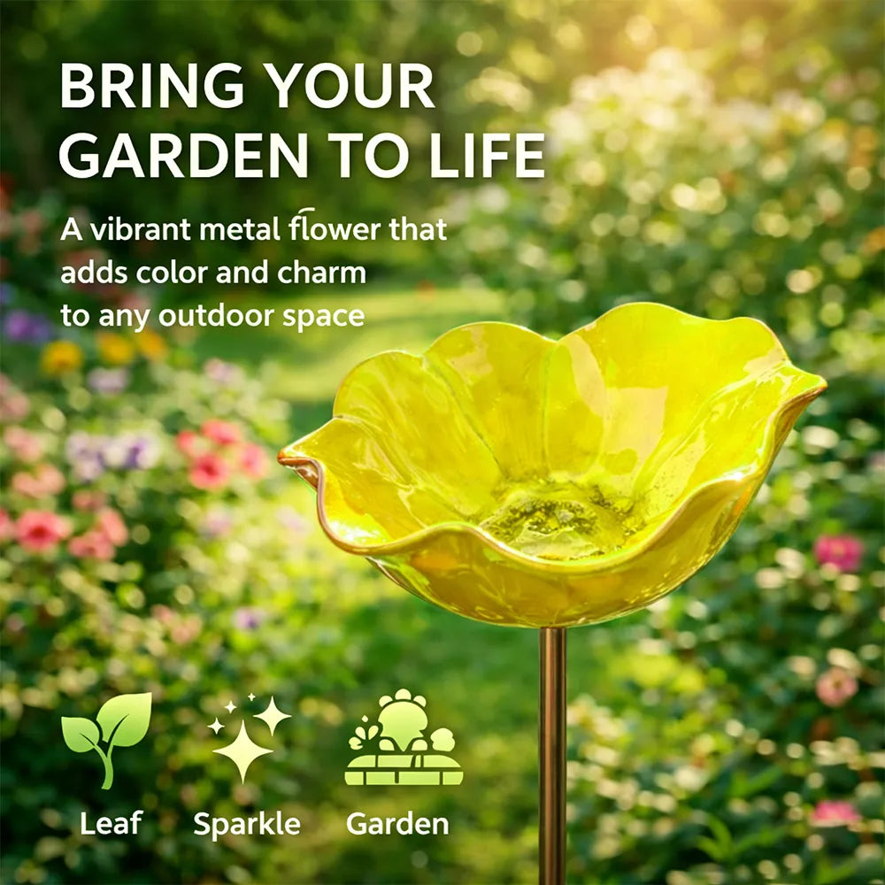 Avaleric® Handmade Metal Flower Garden Stake