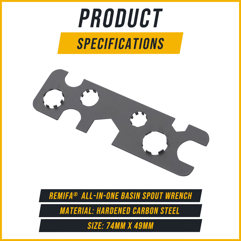 Avelaric® All-in-One Basin Spout Wrench