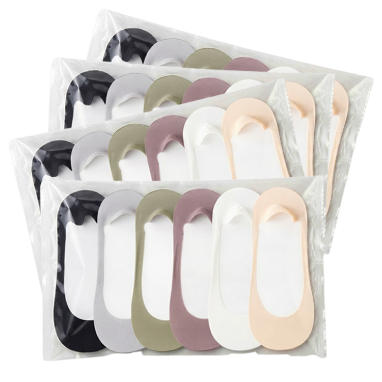 Slip-Free Invisible Cushioned Socks (6 Pairs Set)
