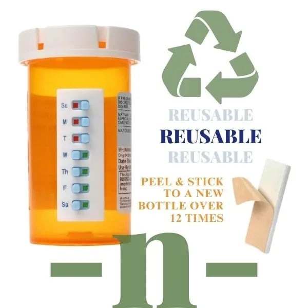 Avaleric® Reusable Pill Tracker & Reminder