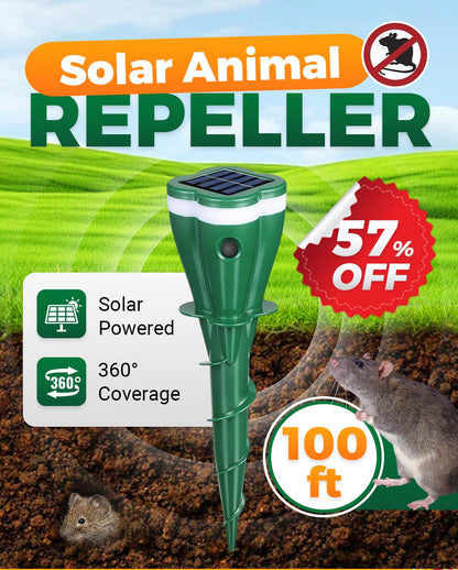 Avaleric® Solar Powered Waterproof Screw Mole Repellent