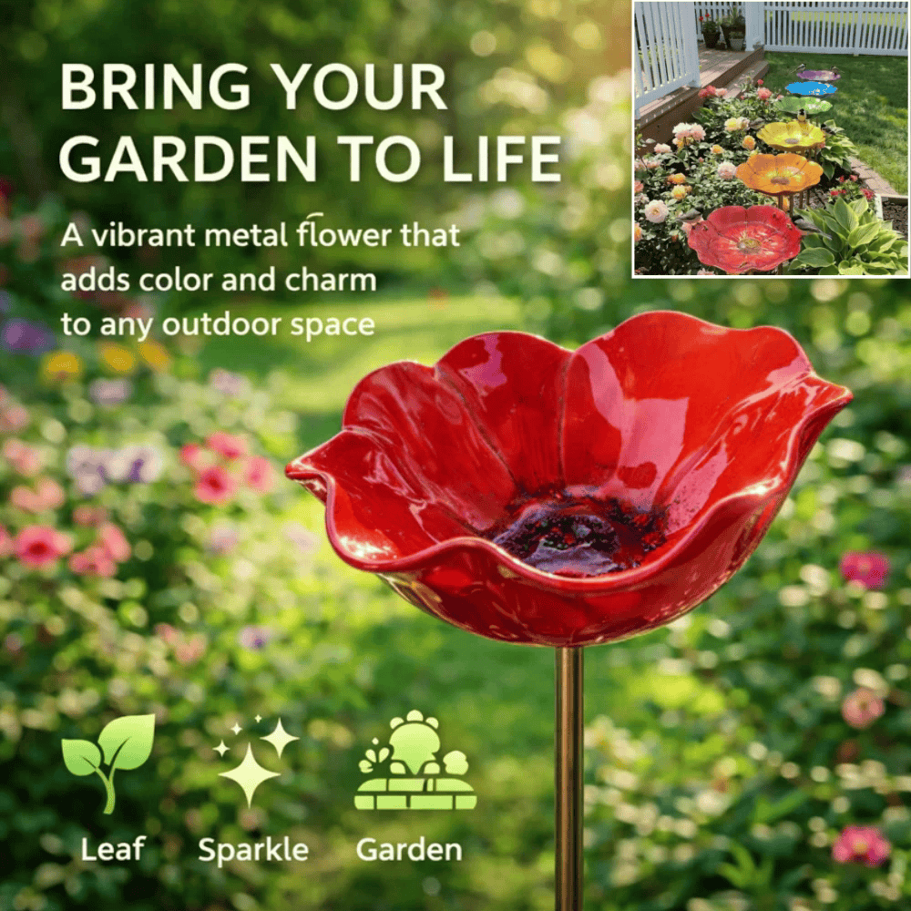 Avaleric® Handmade Metal Flower Garden Stake
