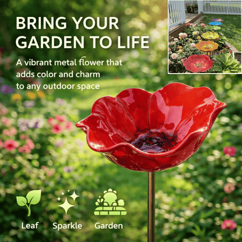 Avaleric® Handmade Metal Flower Garden Stake