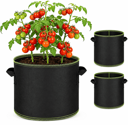 Avaleric® 🌱 5 Gallon Grow Bags – Heavy Duty Aeration Fabric Pots with Handles for Vegetables, Flowers & Fruits 🪴