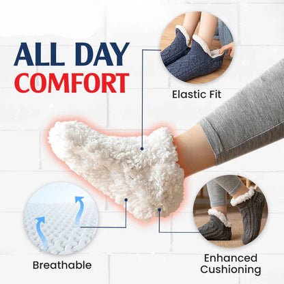 Avaleric® Fleece-Lined Non-Slip Thermal Slippers Socks