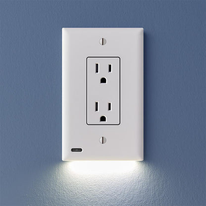 Avaleric® Outlet Wall Plate With Led GuideLight 💡 No Batteries Or Wires [UL FCC CSA CERTIFIED]