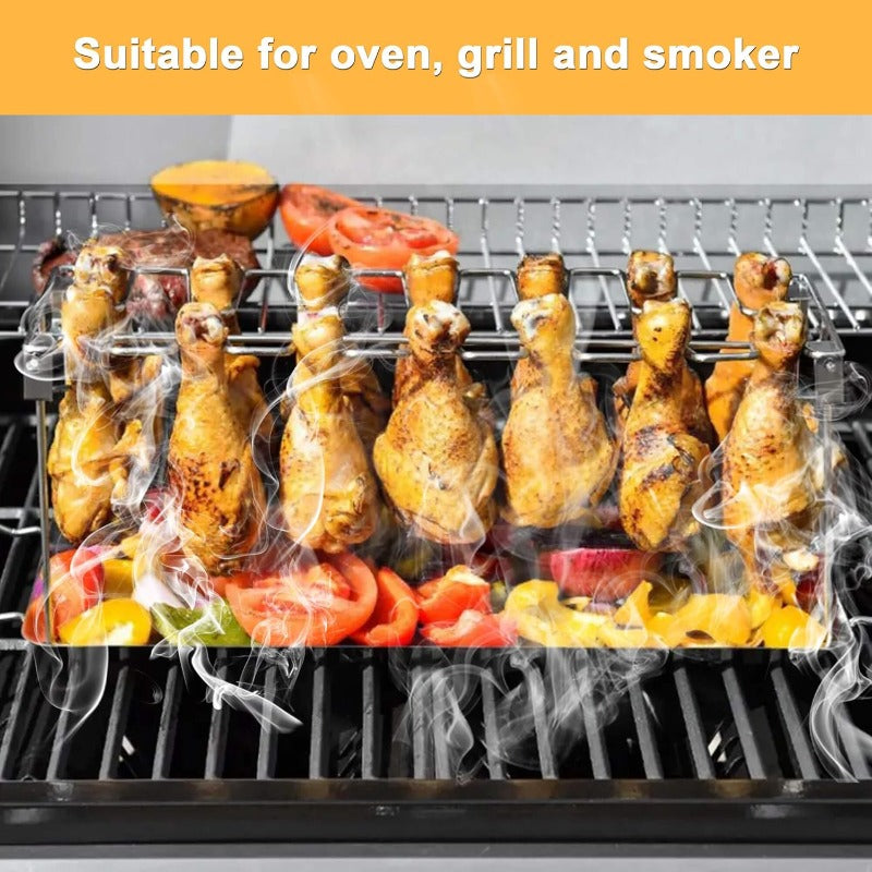 Avaleric® Stainless Steel Drumstick Rack