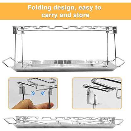 Avaleric® Stainless Steel Drumstick Rack