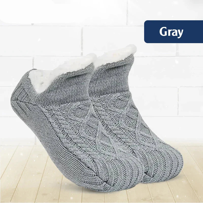 Avaleric® Fleece-Lined Non-Slip Thermal Slippers Socks