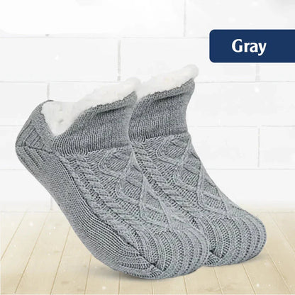 Avaleric® Fleece-Lined Non-Slip Thermal Slippers Socks
