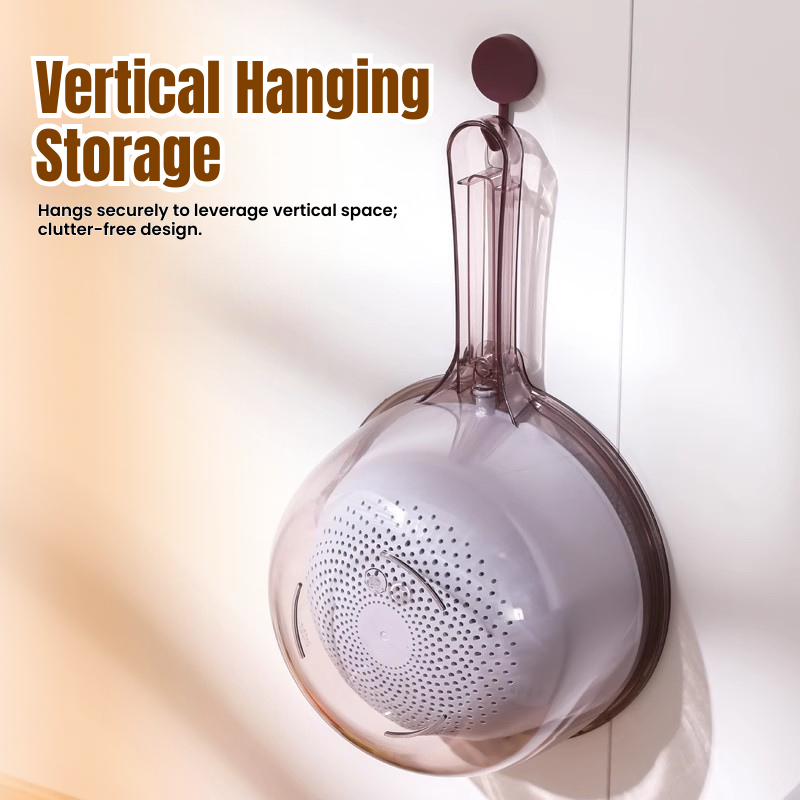 Avaleric® 360° Rotating Drain Rinse Fruit Basket & Detachable Fruit Tray