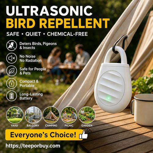Avaleric® Portable Ultrasonic Bird Repellent Keychain