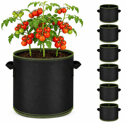 Avaleric® 🌱 5 Gallon Grow Bags – Heavy Duty Aeration Fabric Pots with Handles for Vegetables, Flowers & Fruits 🪴