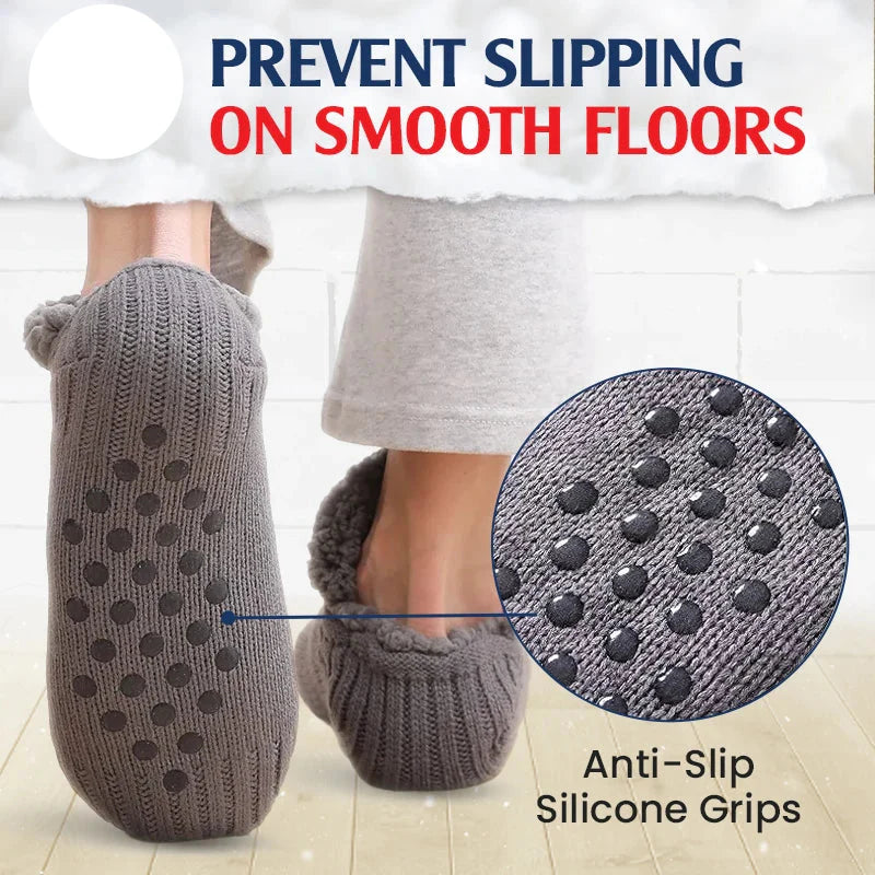 Avaleric® Fleece-Lined Non-Slip Thermal Slippers Socks