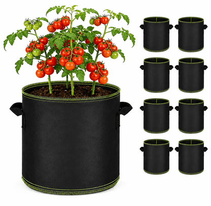 Avaleric® 🌱 5 Gallon Grow Bags – Heavy Duty Aeration Fabric Pots with Handles for Vegetables, Flowers & Fruits 🪴