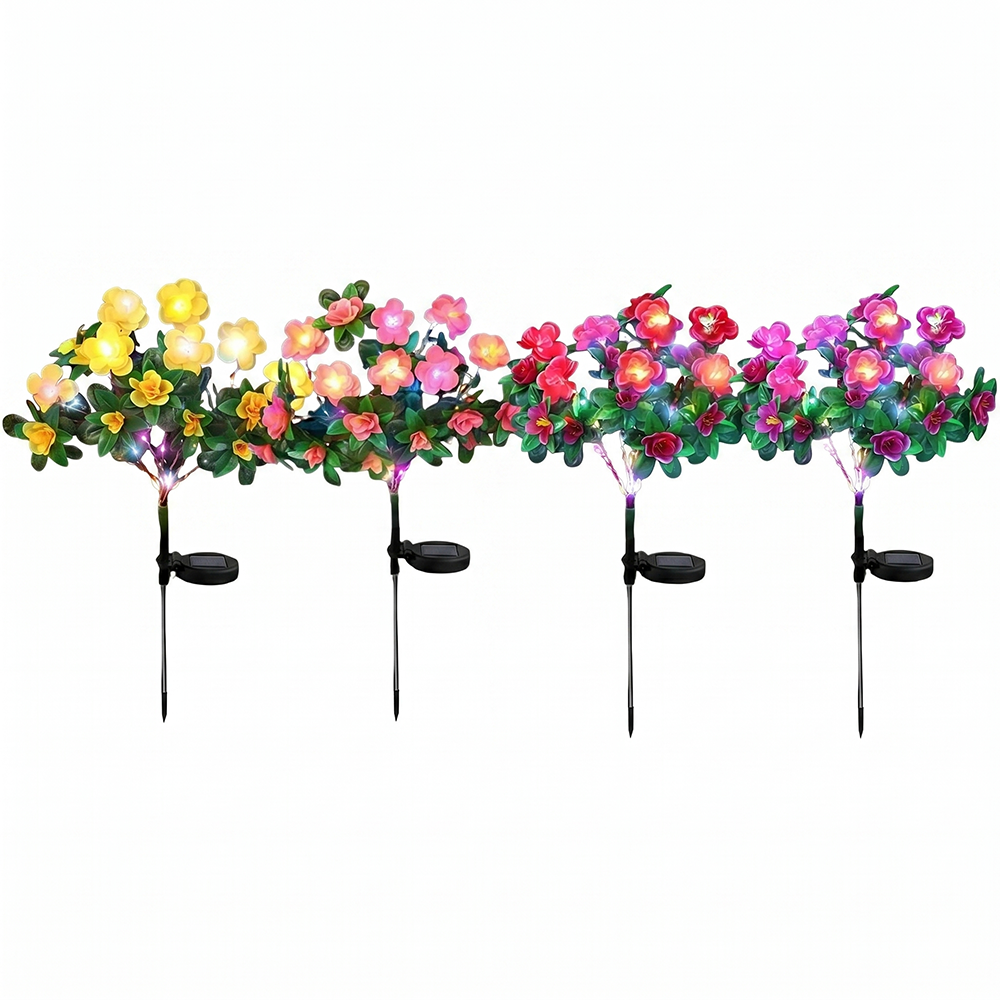 Avaleric® Solar Azalea Flower Lights🌺IP65 Waterproof🪦for Grave Garden Decor Memorial Cemetery Lights