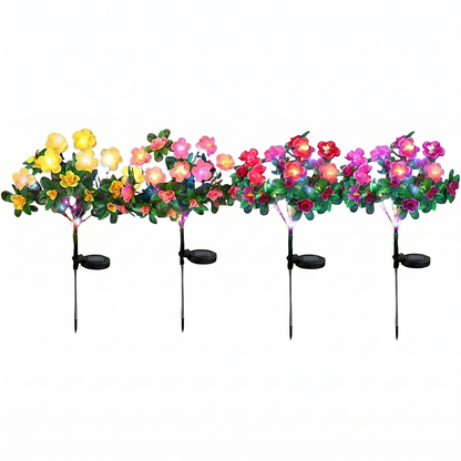 Avaleric® Solar Azalea Flower Lights🌺IP65 Waterproof🪦for Grave Garden Decor Memorial Cemetery Lights