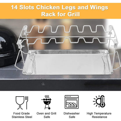 Avaleric® Stainless Steel Drumstick Rack