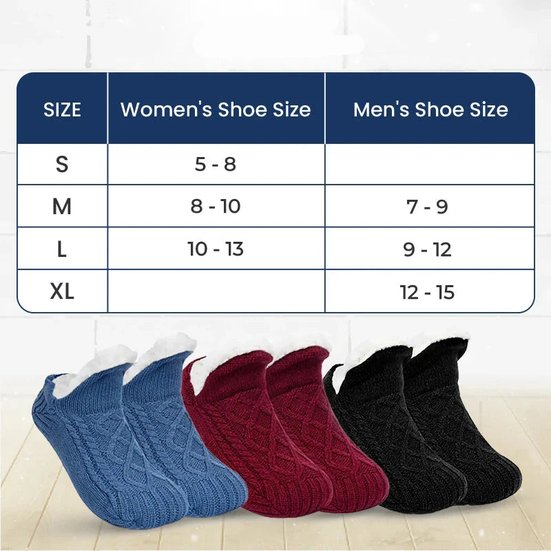 Avaleric® Fleece-Lined Non-Slip Thermal Slippers Socks