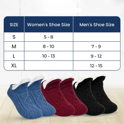 Avaleric® Fleece-Lined Non-Slip Thermal Slippers Socks
