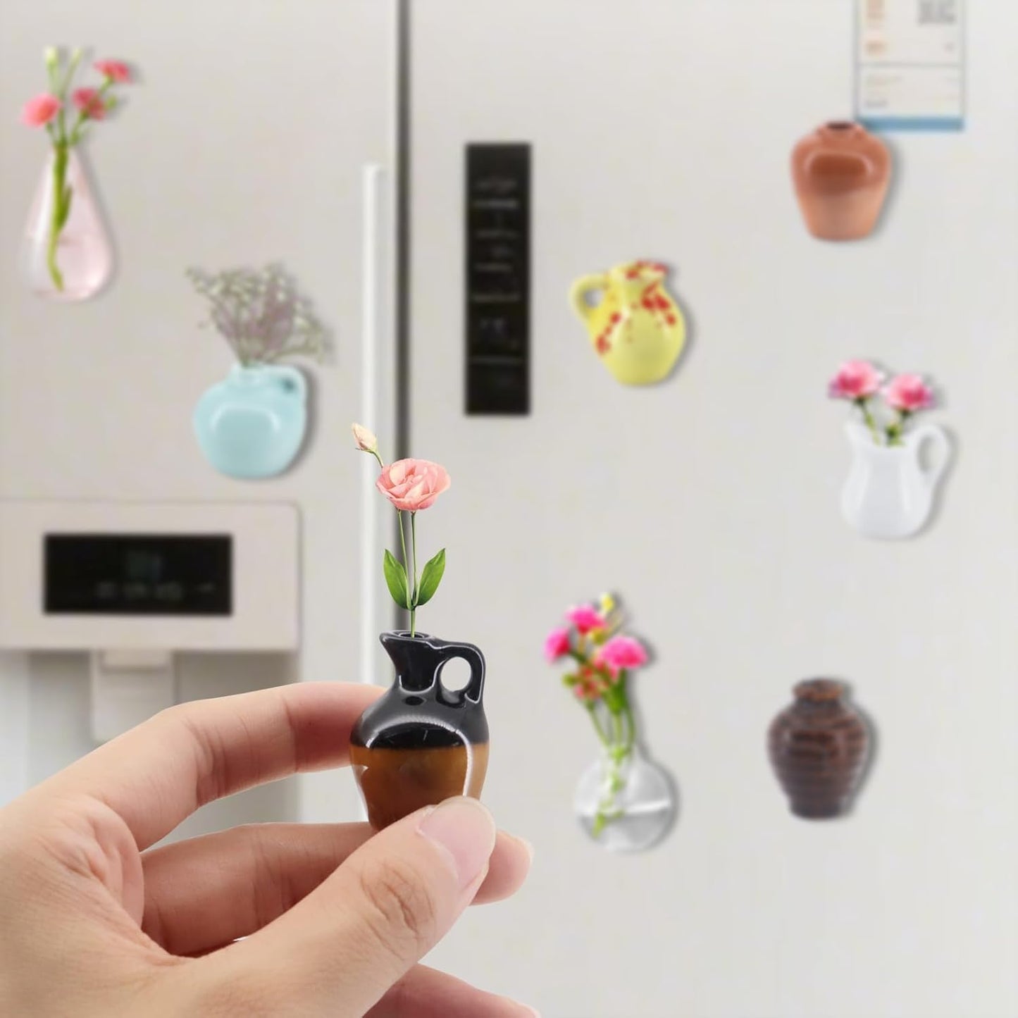 Avaleric® Mini Ceramic Vase Magnets for Fridge 💐