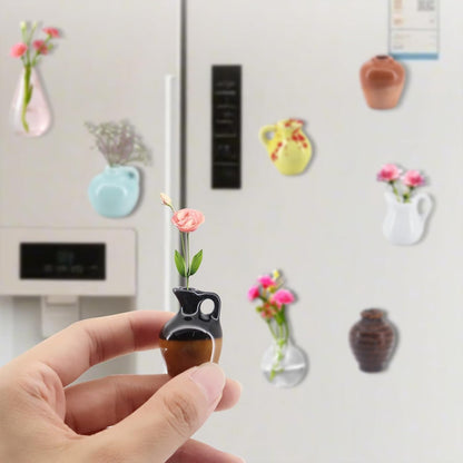 Avaleric® Mini Ceramic Vase Magnets for Fridge 💐