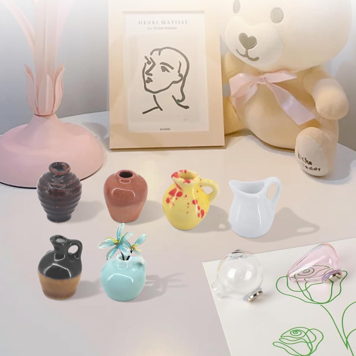 Avaleric® Mini Ceramic Vase Magnets for Fridge 💐
