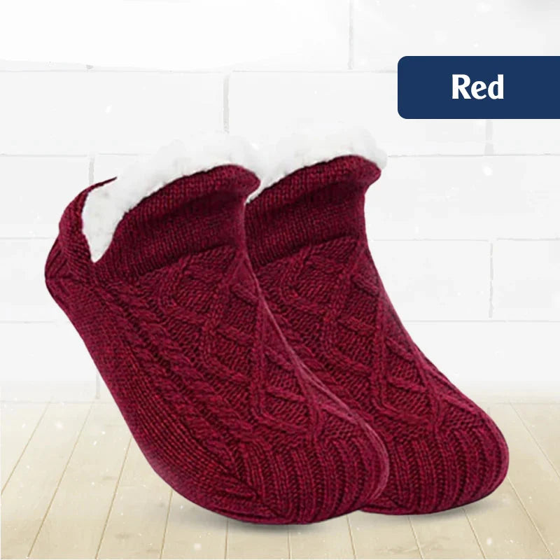 Avaleric® Fleece-Lined Non-Slip Thermal Slippers Socks