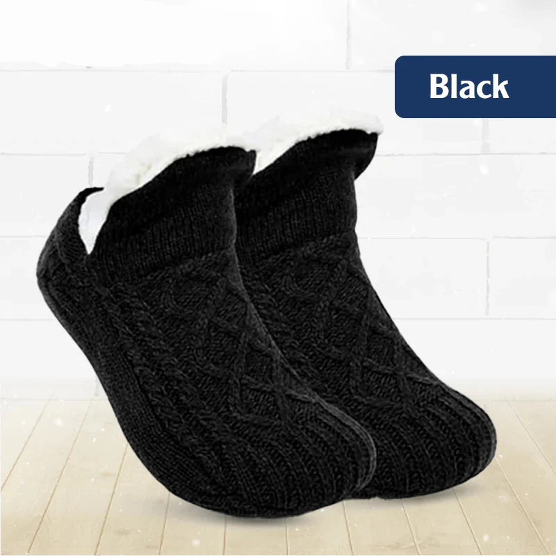 Avaleric® Fleece-Lined Non-Slip Thermal Slippers Socks
