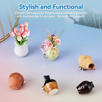 Avaleric® Mini Ceramic Vase Magnets for Fridge 💐