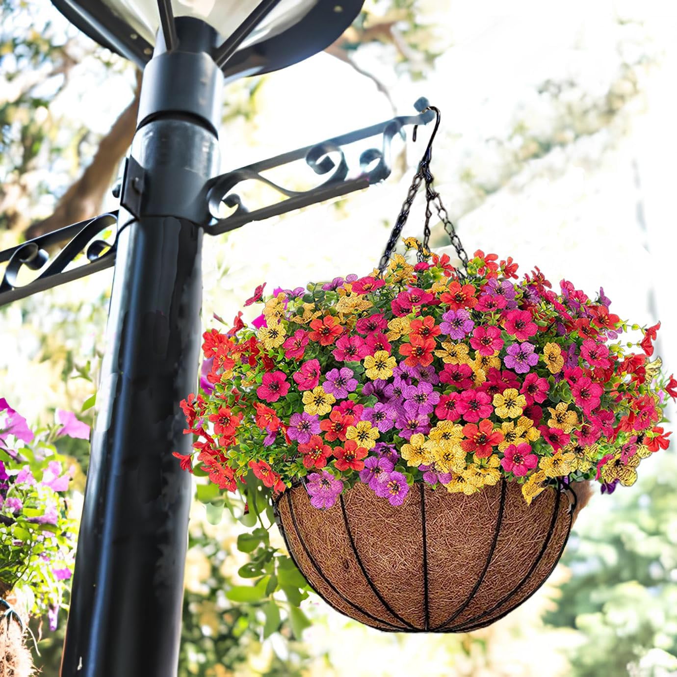 Avaleric® Artificial Hanging Flower Basket
