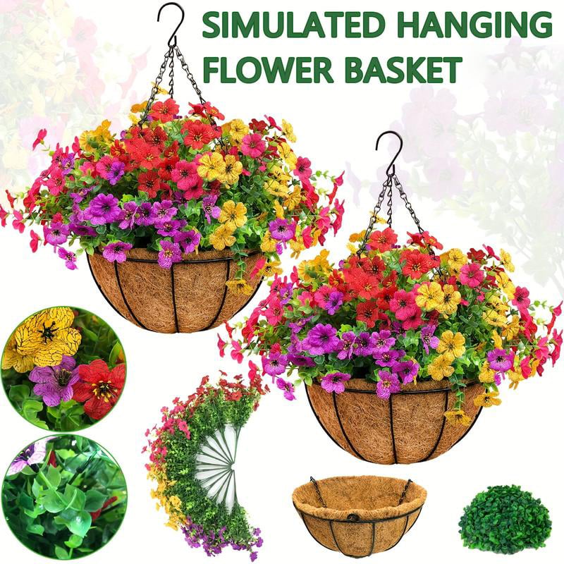 Avaleric® Artificial Hanging Flower Basket