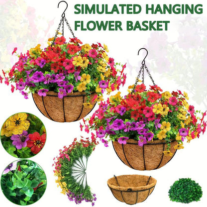 Avaleric® Artificial Hanging Flower Basket