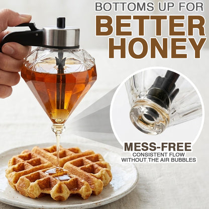 Avaleric® No-Drip Glass Honey Dispenser with Plastic Stand 🍯