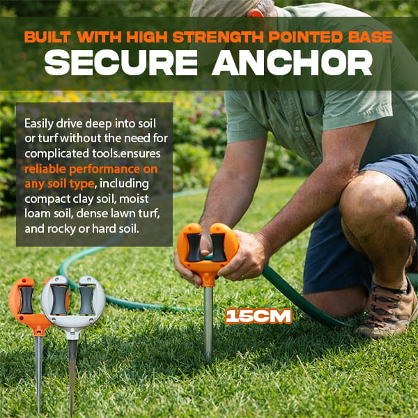 Avaleric® Garden Ground Spike Hose Guide