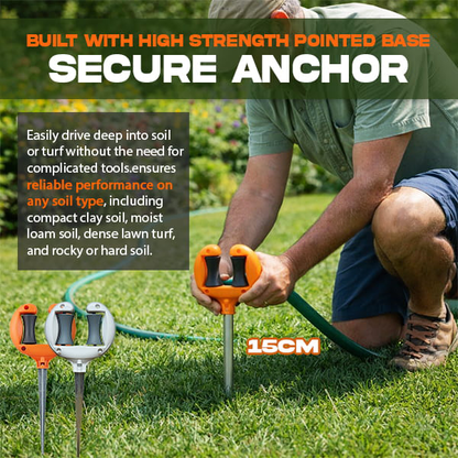 Avaleric® Garden Ground Spike Hose Guide