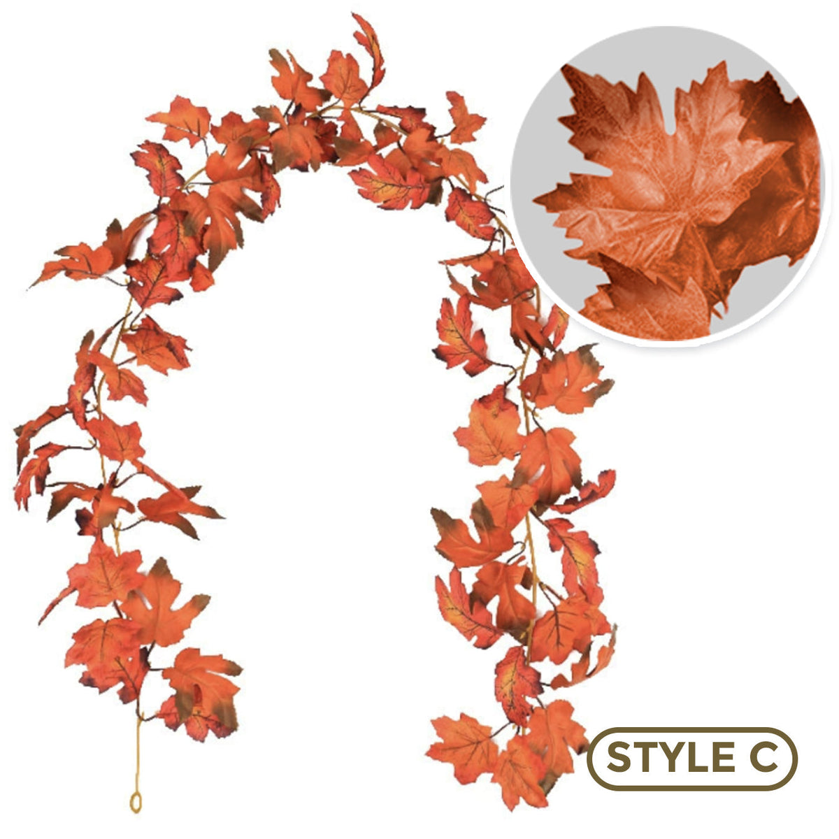 🍁 Avaleric® Artificial Thanksgiving Maple Garland 🇺🇸 Perfect Indoor & Outdoor Thanksgiving Decorations 🍁 Maple Garland for Table, Mantel, Wall