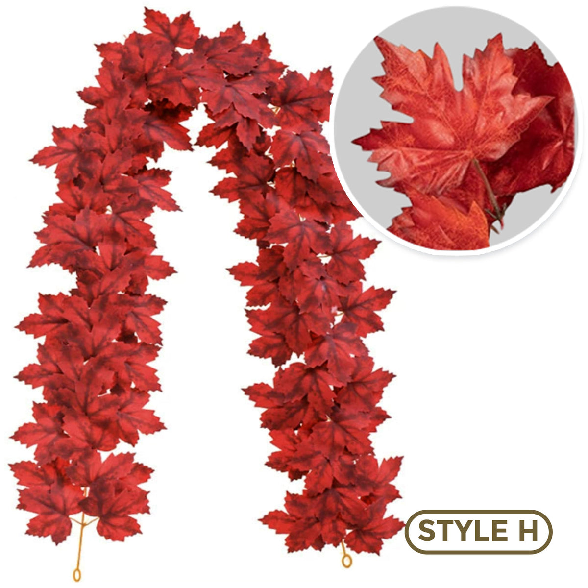 🍁 Avaleric® Artificial Thanksgiving Maple Garland 🇺🇸 Perfect Indoor & Outdoor Thanksgiving Decorations 🍁 Maple Garland for Table, Mantel, Wall