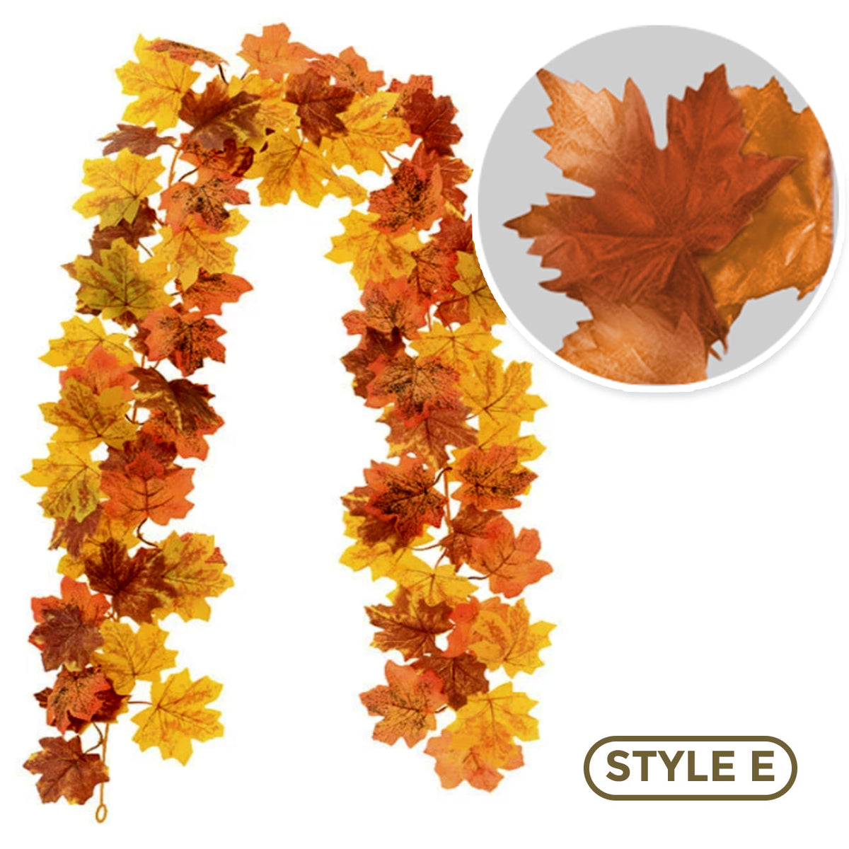 🍁 Avaleric® Artificial Thanksgiving Maple Garland 🇺🇸 Perfect Indoor & Outdoor Thanksgiving Decorations 🍁 Maple Garland for Table, Mantel, Wall