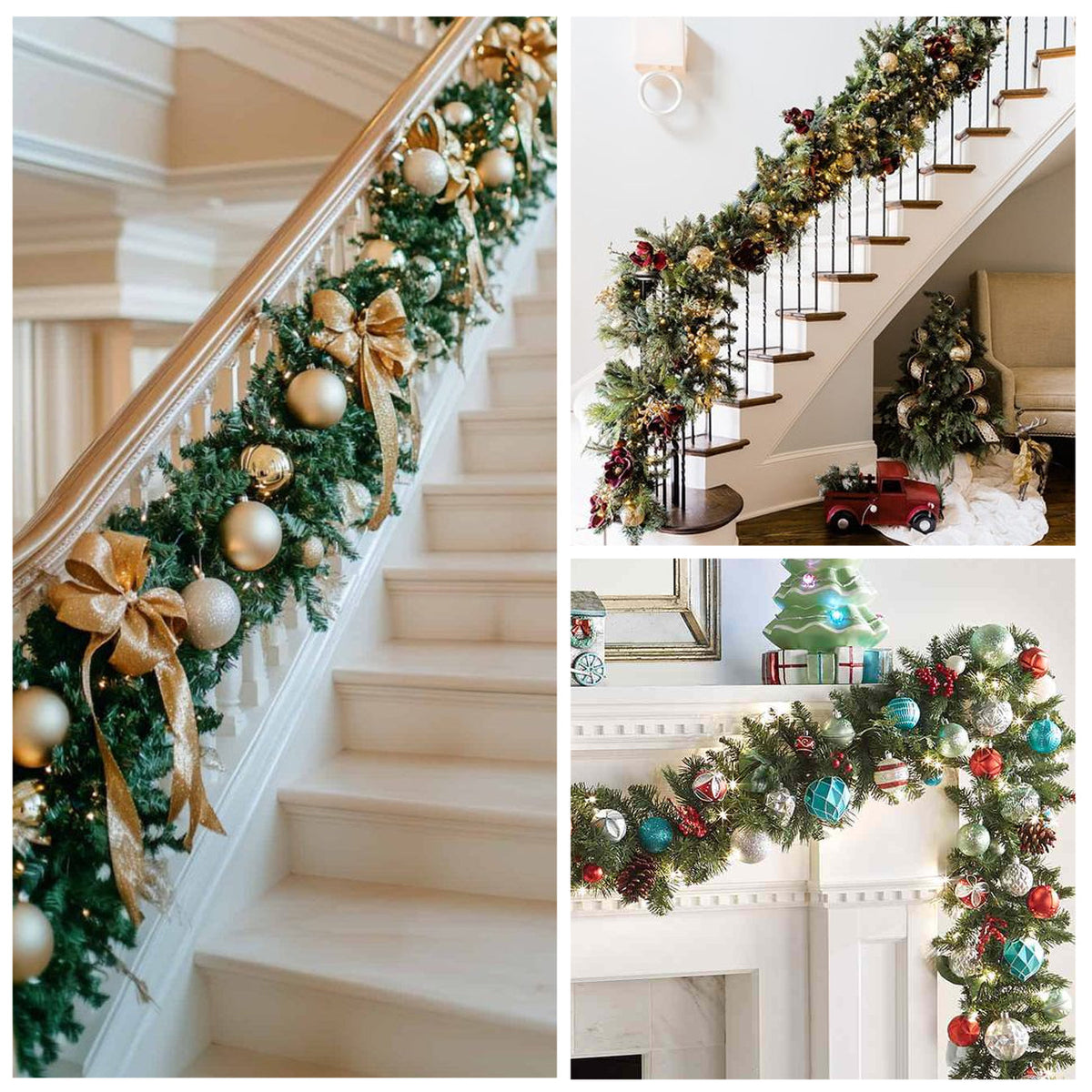 🎄 Avaleric® Artificial Cedar Garland 🇺🇸 Green Pine Garland for Table, Mantel, Wall – Perfect for Indoor & Outdoor Christmas Decorations