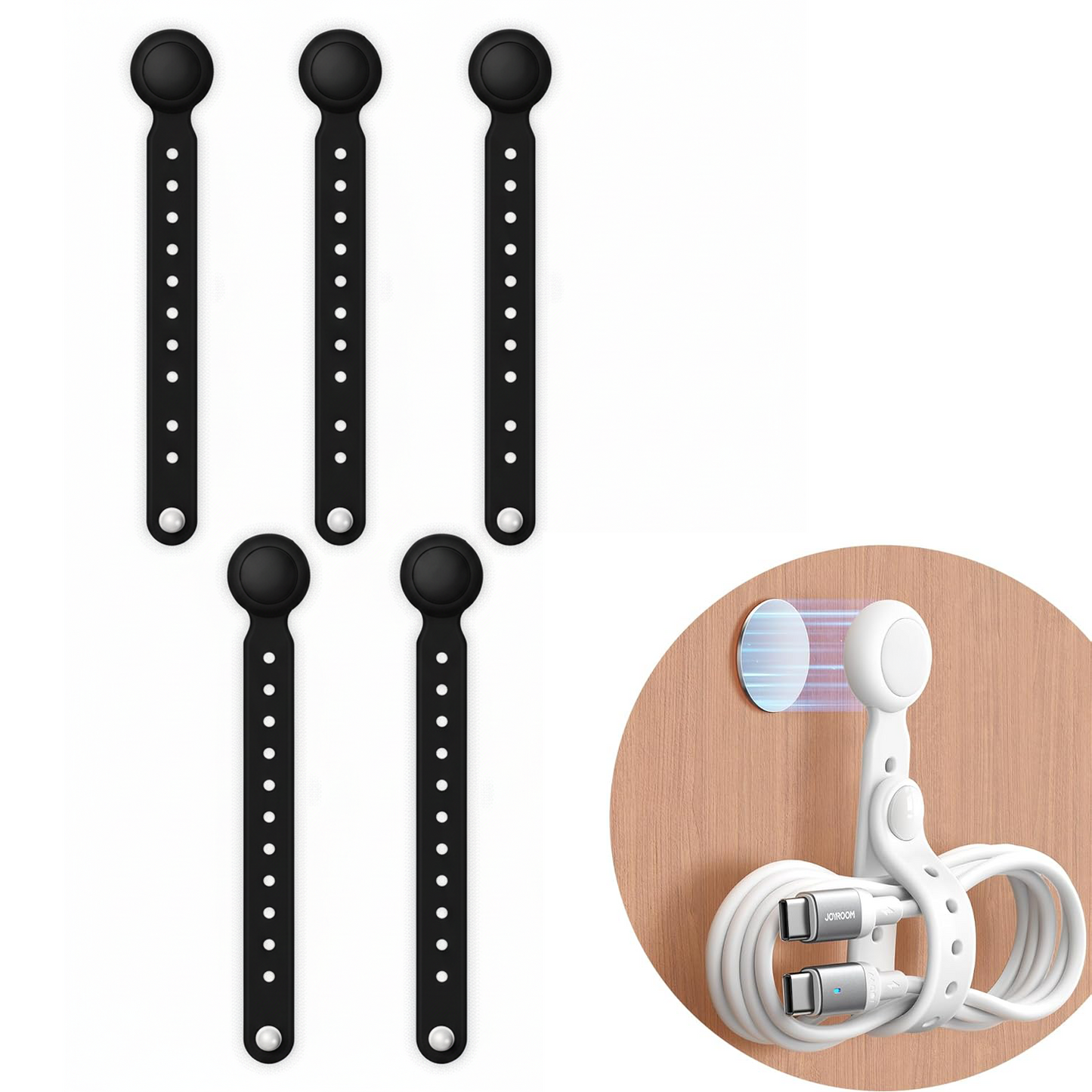 Avaleric® Magnetic Silicone Cable Ties
