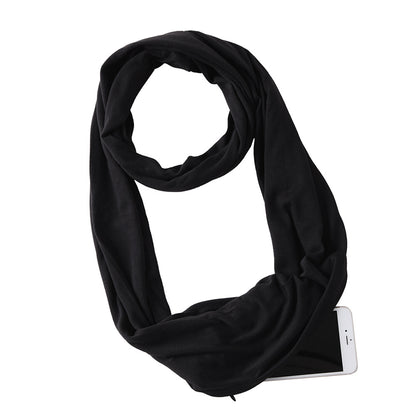 Avaleric® Infinity Scarf with Zipper Pocket