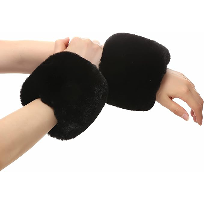 Avaleric® Faux Fur Wrist Cuffs