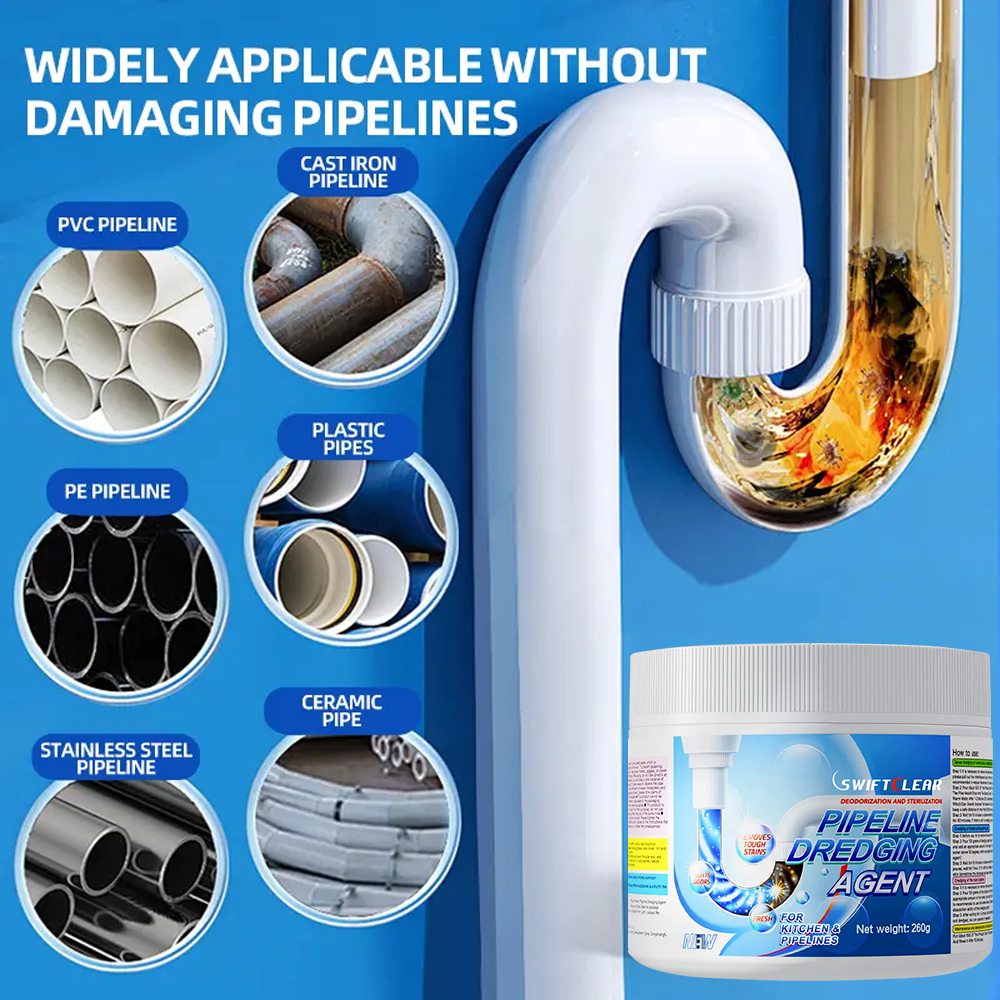 Avaleric® SwiftClear Powerful Pipe Dredging Agent for Kitchen and Toilet Pipelines