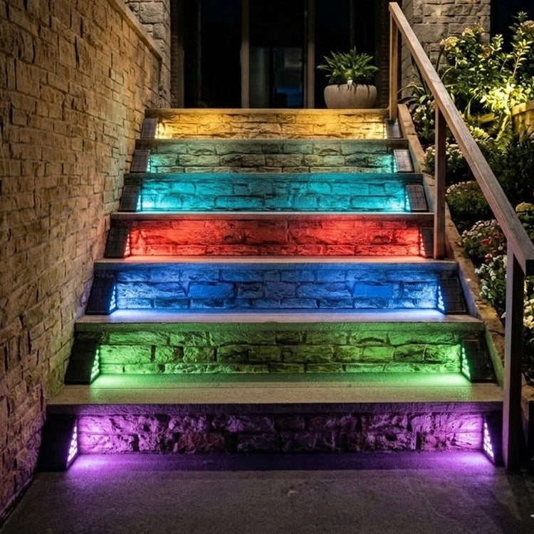 Avaleric® RGB Solar Step Stair Lights
