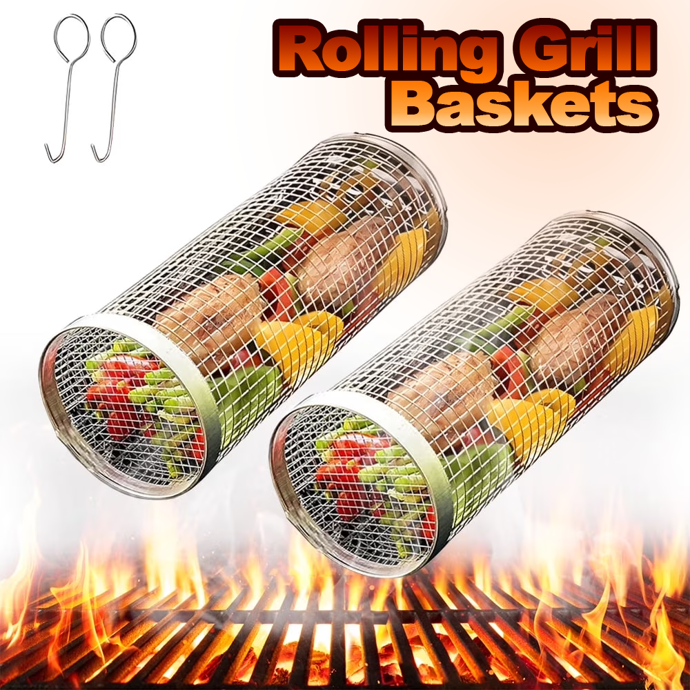 Avaleric® Rolling Grill Baskets