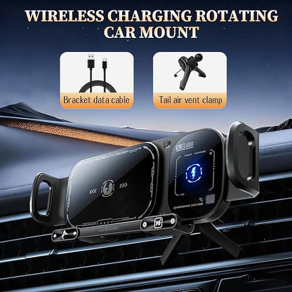 Avaleric® Wireless Charging Rotating Car Mount
