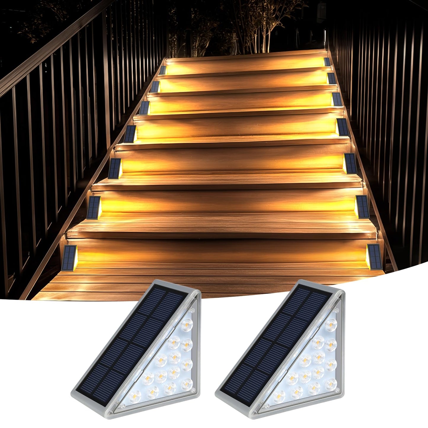 Avaleric® RGB Solar Step Stair Lights 💡