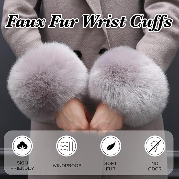 Avaleric® Faux Fur Wrist Cuffs